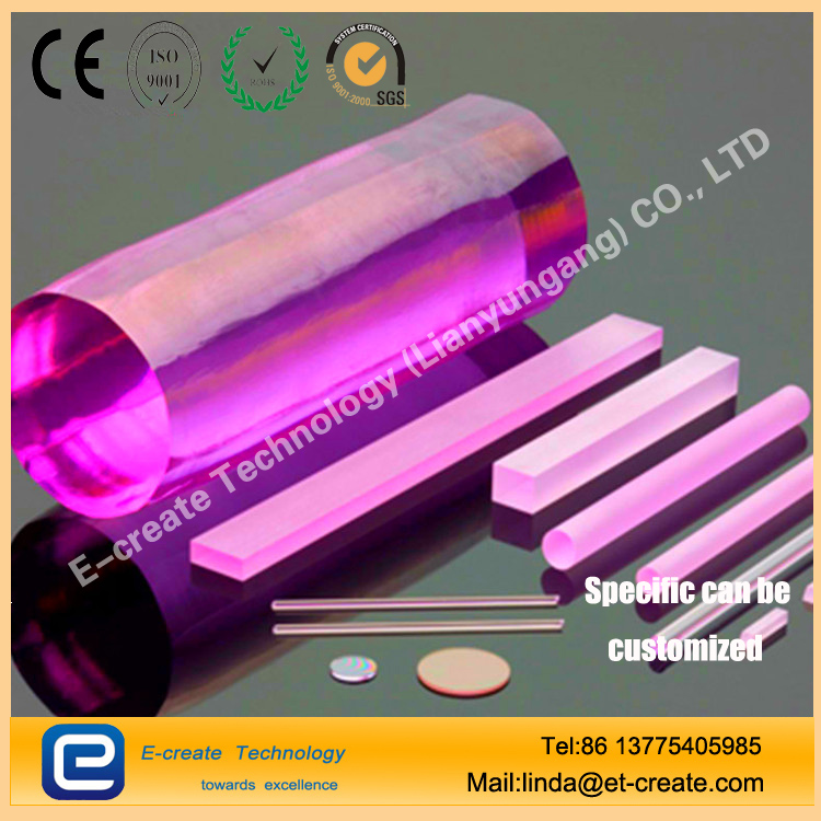 Beauty instrument D8*110/145/155/185/195mm Nd: Yag laser crystal rod 1064nm