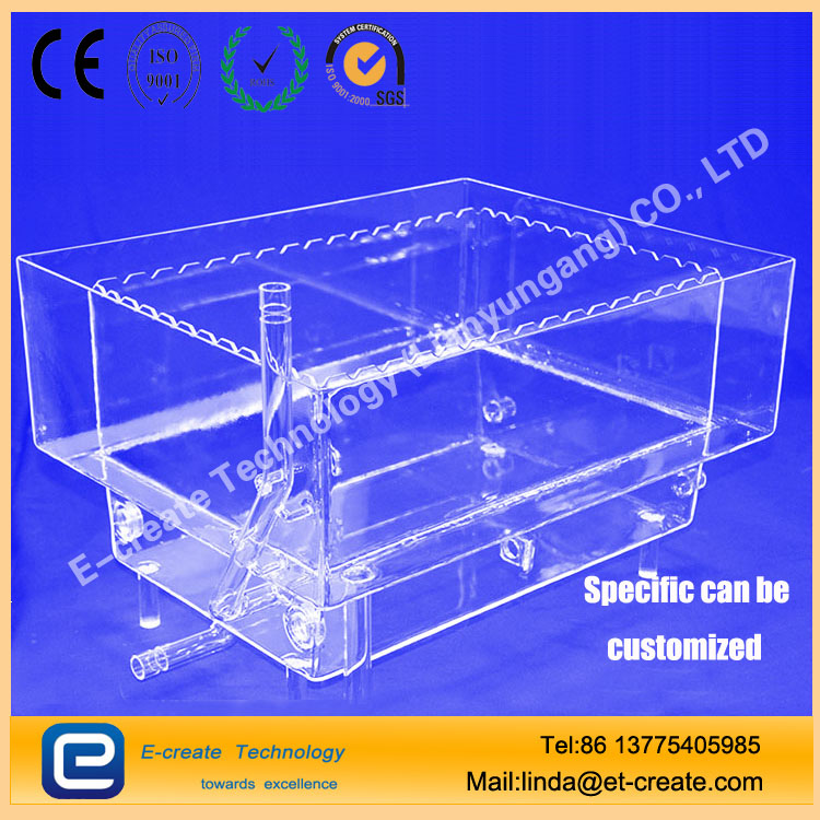 Quartz heating tank quartz glass square cylinder