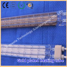 Double-hole gold-plated heating tube, double-hole gold-plated infrared radiation heating tube, double-hole medium-wave heating tube